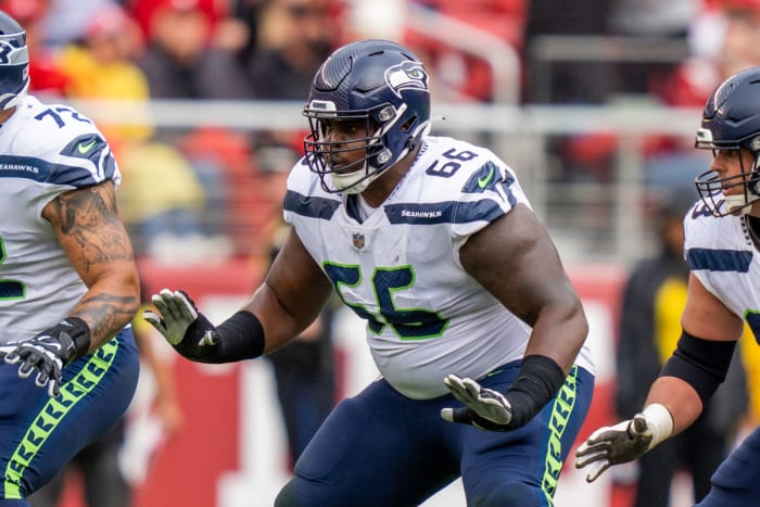 Seattle Seahawks guard Gabe Jackson (66) during the second quarter against the San Francisco 49ers at Levi's Stadium.